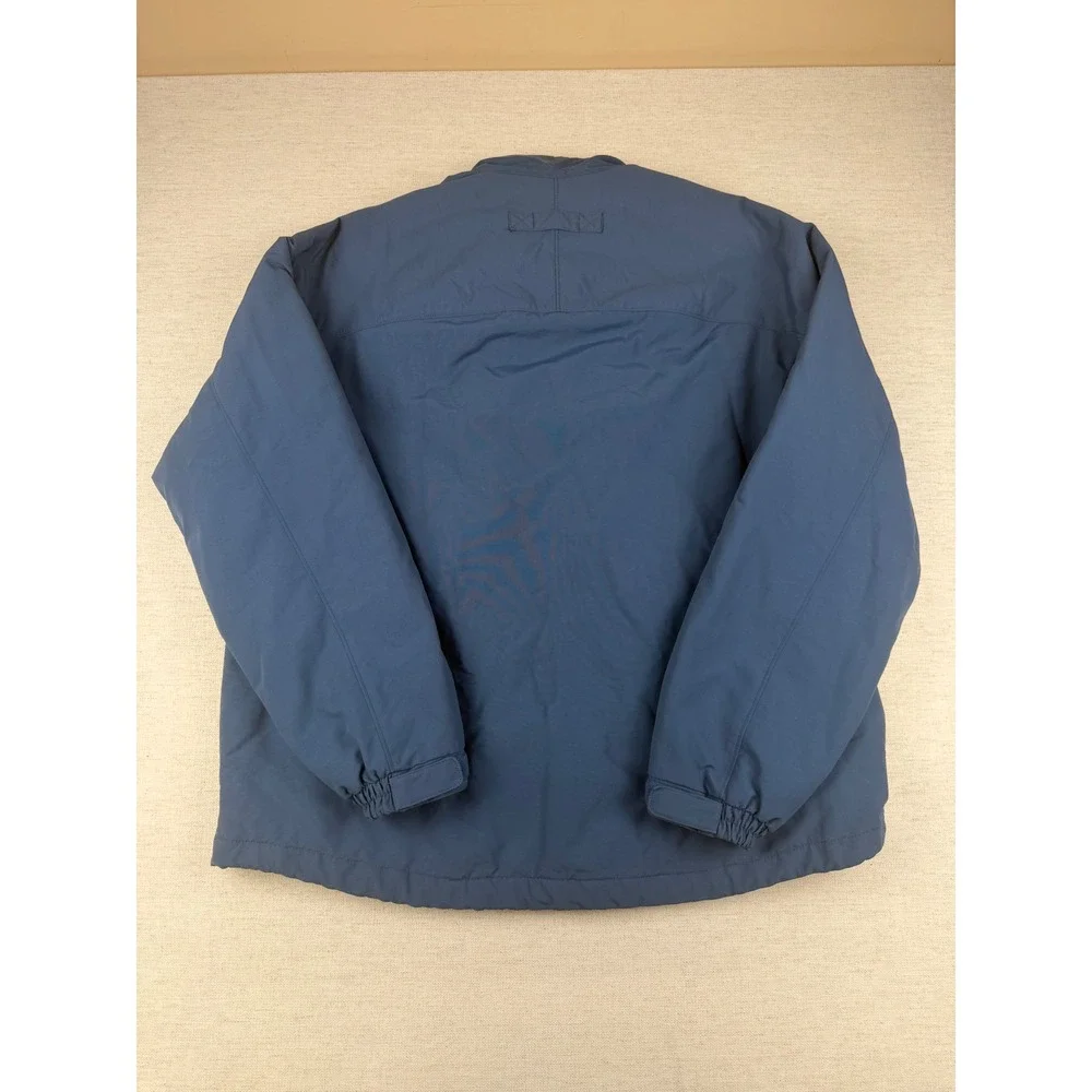 Duluth Trading Co Shoreman Fleece Lined Jacket Mens XL Blue Nylon Workwear Coat